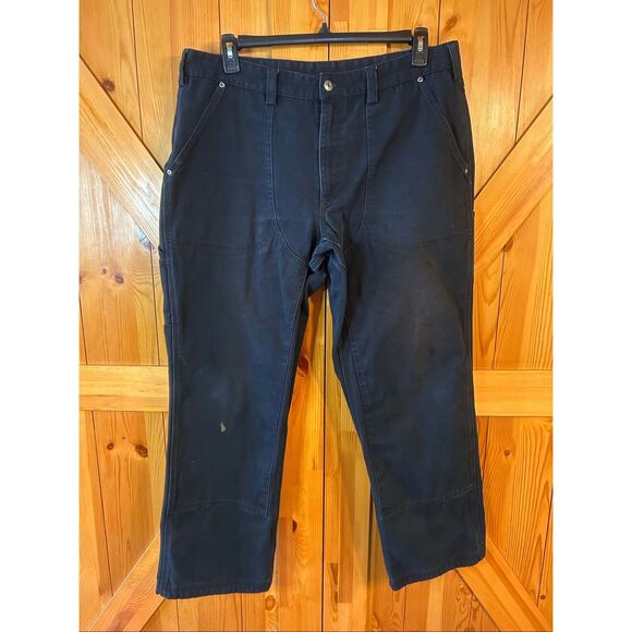 Duluth Trading Men’s Carpenter Jeans Black READ Size 38x32 (5521) - Picture 1 of 10